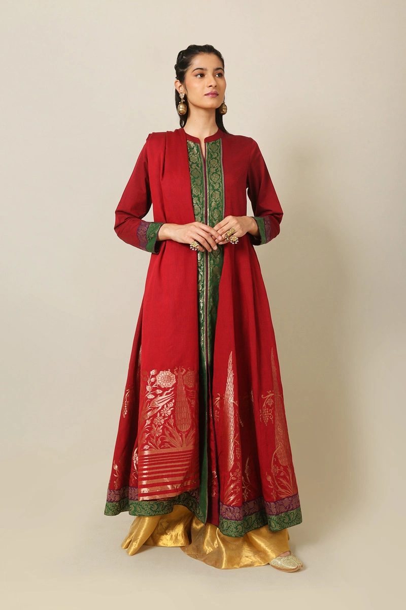 Generation Eid Summer Lawn red 2 pc suit