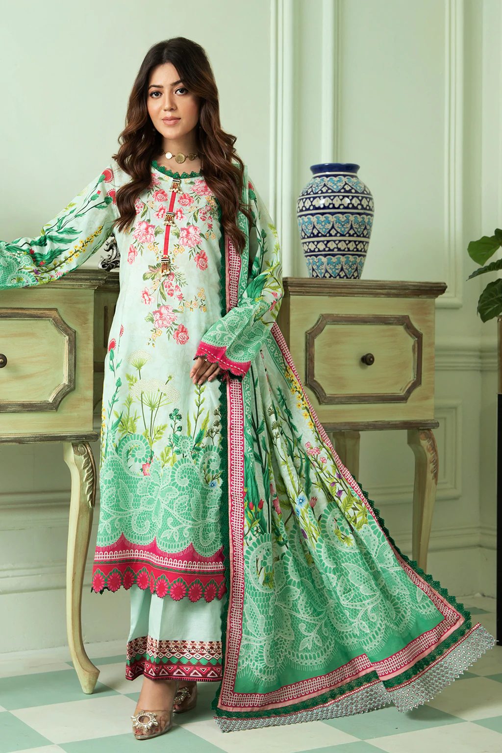 Jahanara Eid Summer Lawn stitched 3 pc suit