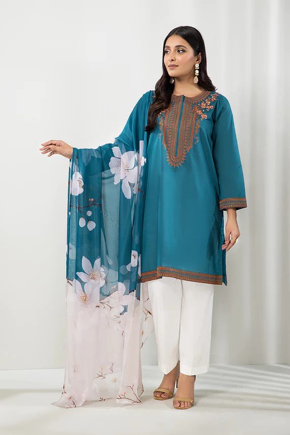 Nishat Linen Eid Sale Printed Embroidered 2PC