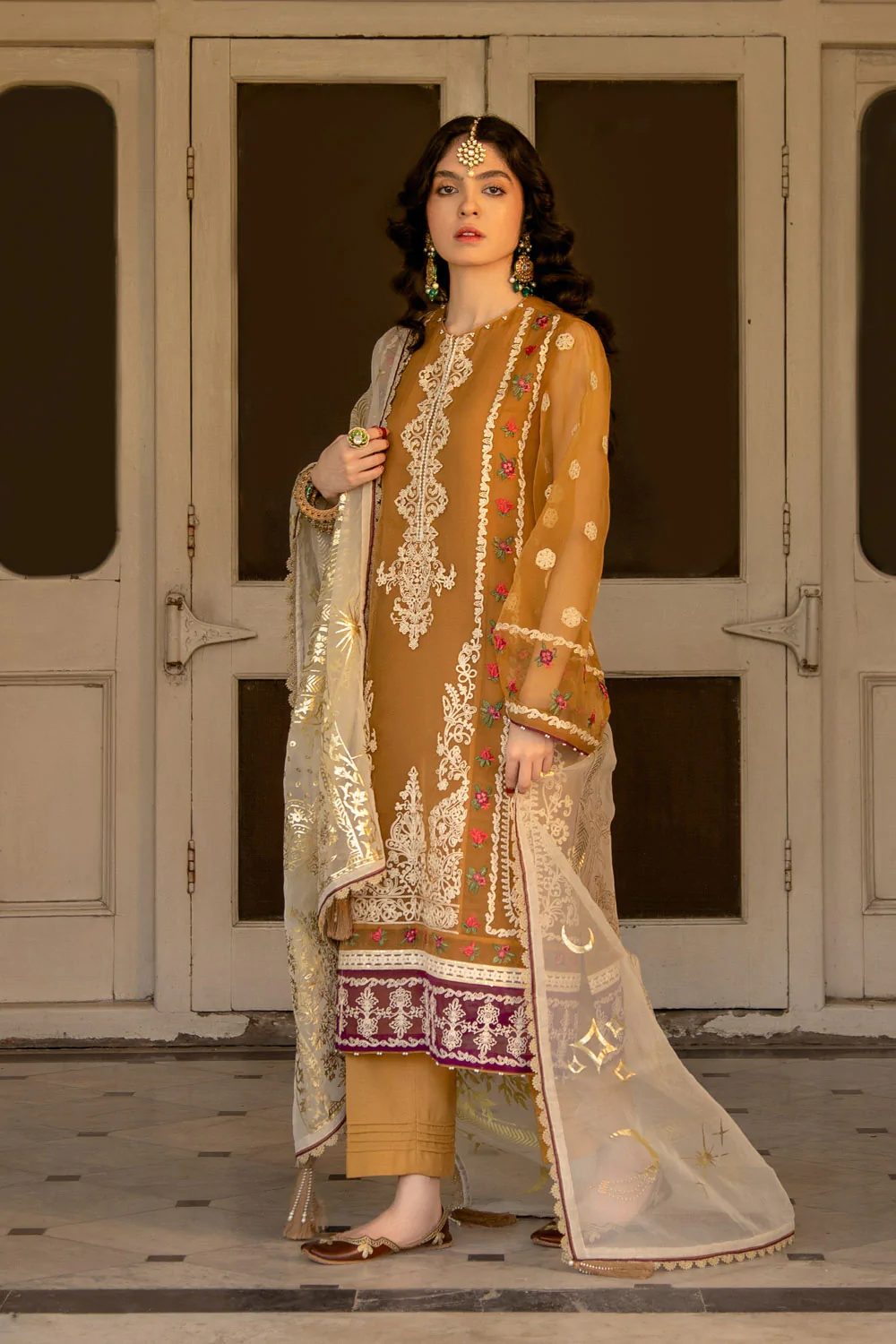 Sapphire Eid Sale Embroidered Organza 3 pc Suit
