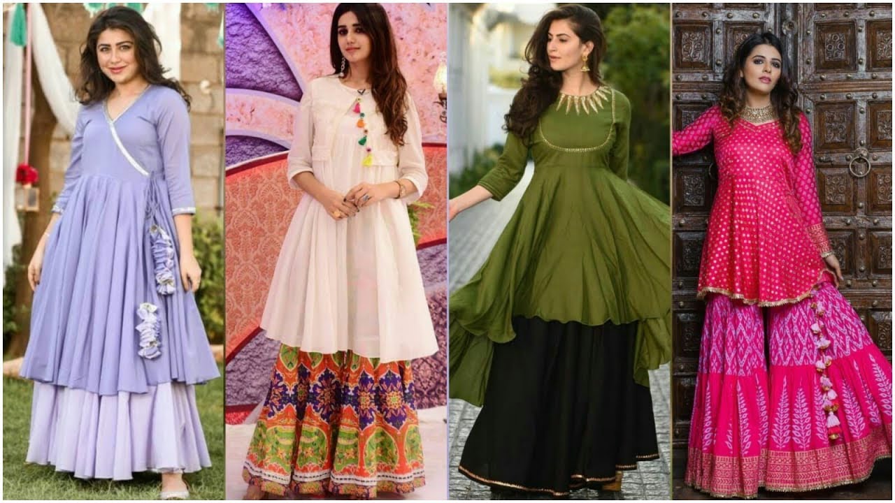 Hand Block Printed Cotton Kurti With Plazo Set long kurti design kurti plazo  set #tops for palazzo | Stylish dresses, Printed kurti, Pakistani dress  design