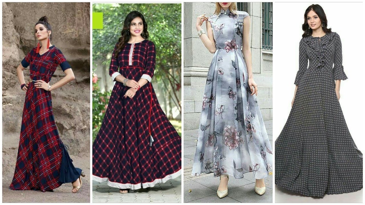 Saree dress /dresses from old sarees /convert silk saree into dress /long frock  designs - YouTube