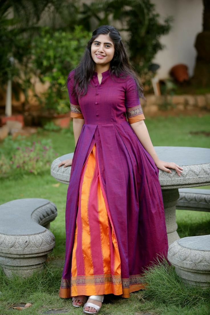 Latest Silk gown design ideas 2023//saree pattern long frock designs -  YouTube-thanhphatduhoc.com.vn