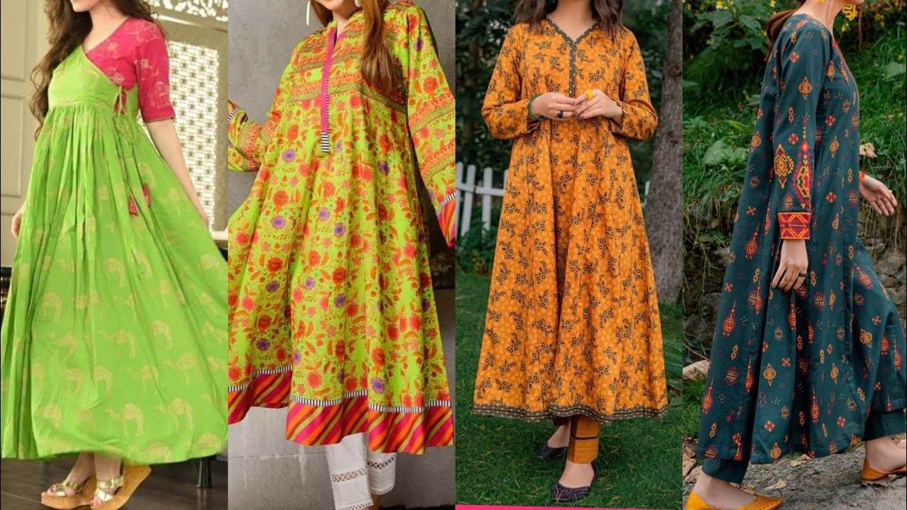 New & Simple Long Frock Designs For Ladies 2023 | Roy Collections