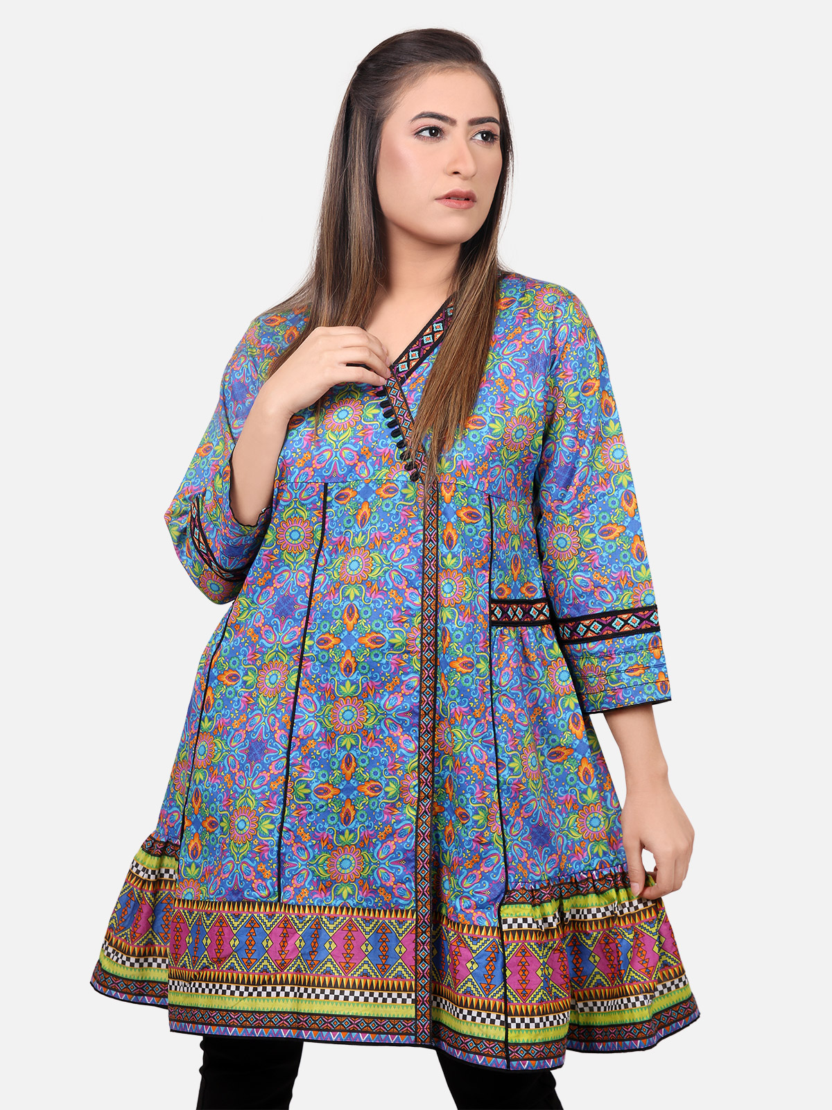 Buy Hirwa Samantha Vol-4 Rayon Print Long Gown Style Kurtis Wholesale  Supplier Mumbai And Surat Online