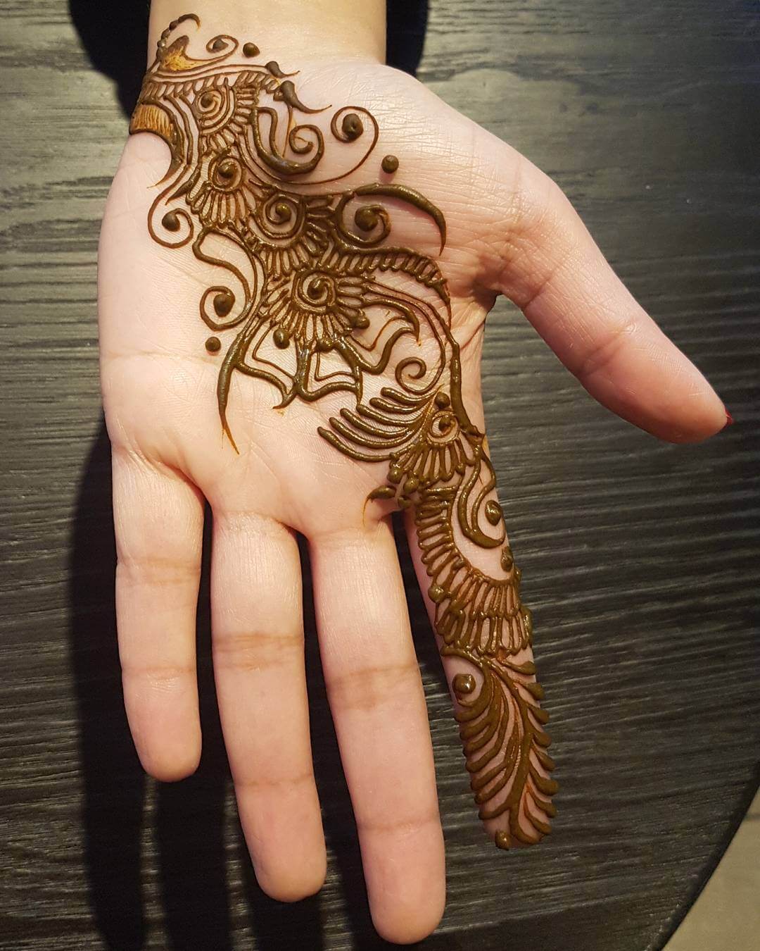 Simple Arabic Mehndi Designs for Palm
