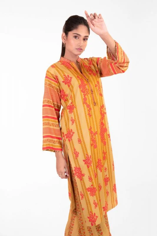 AK Printed Viscose Suit With Viscose Trouser 2PC