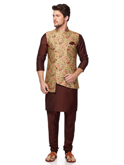 kurta with fancy waistcoat designs