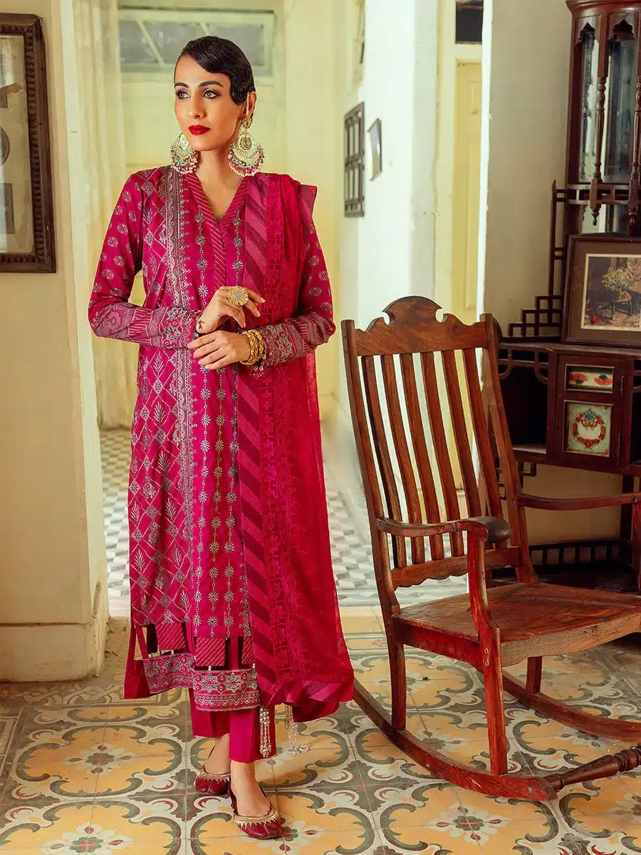 Chikankari Embroidered Lawn Suit 3pc