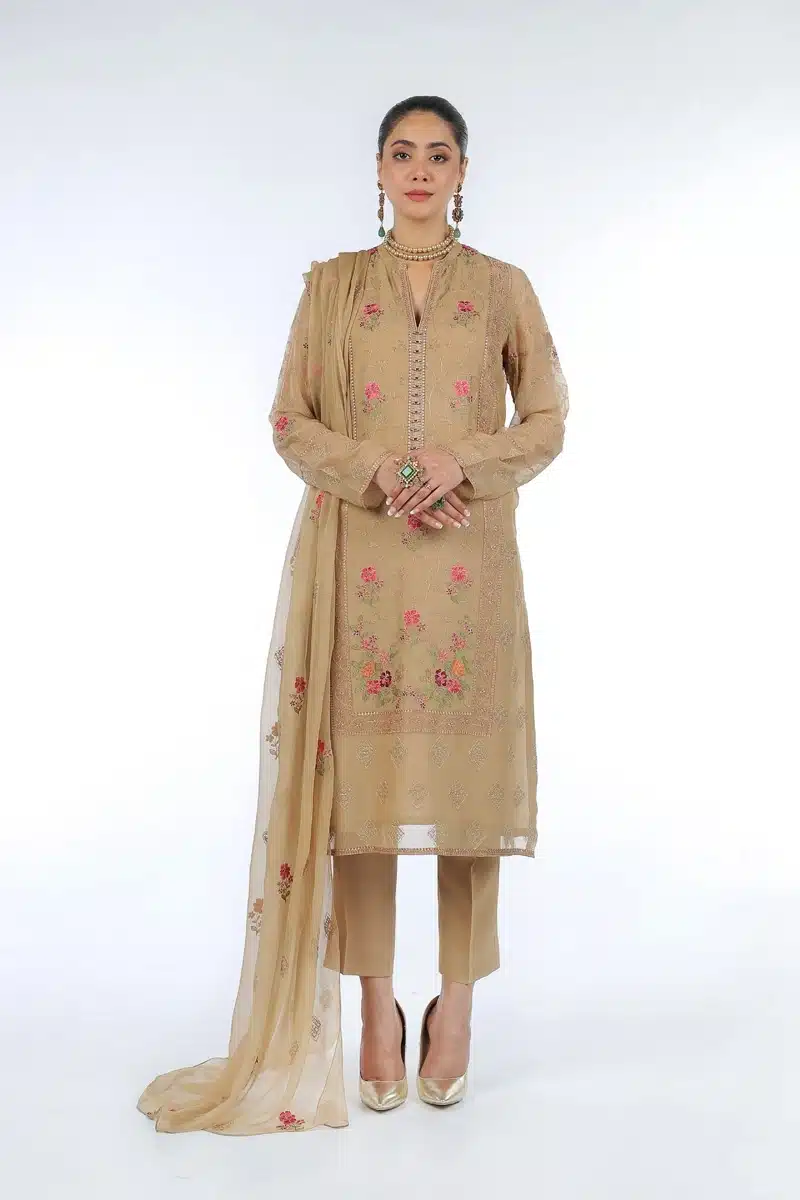 Embroidered Chiffon 3pc suit
