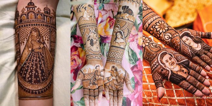 Modren Bridal Face Mehndi Designs Images 2024