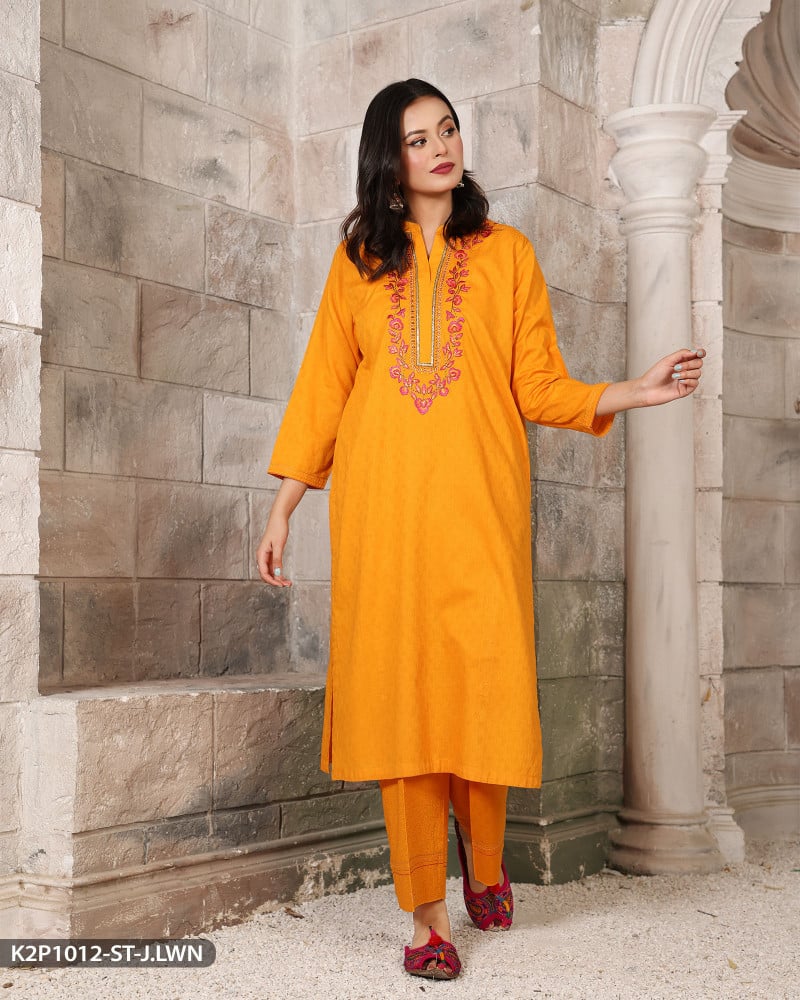 2 pc embroidered lawn suit