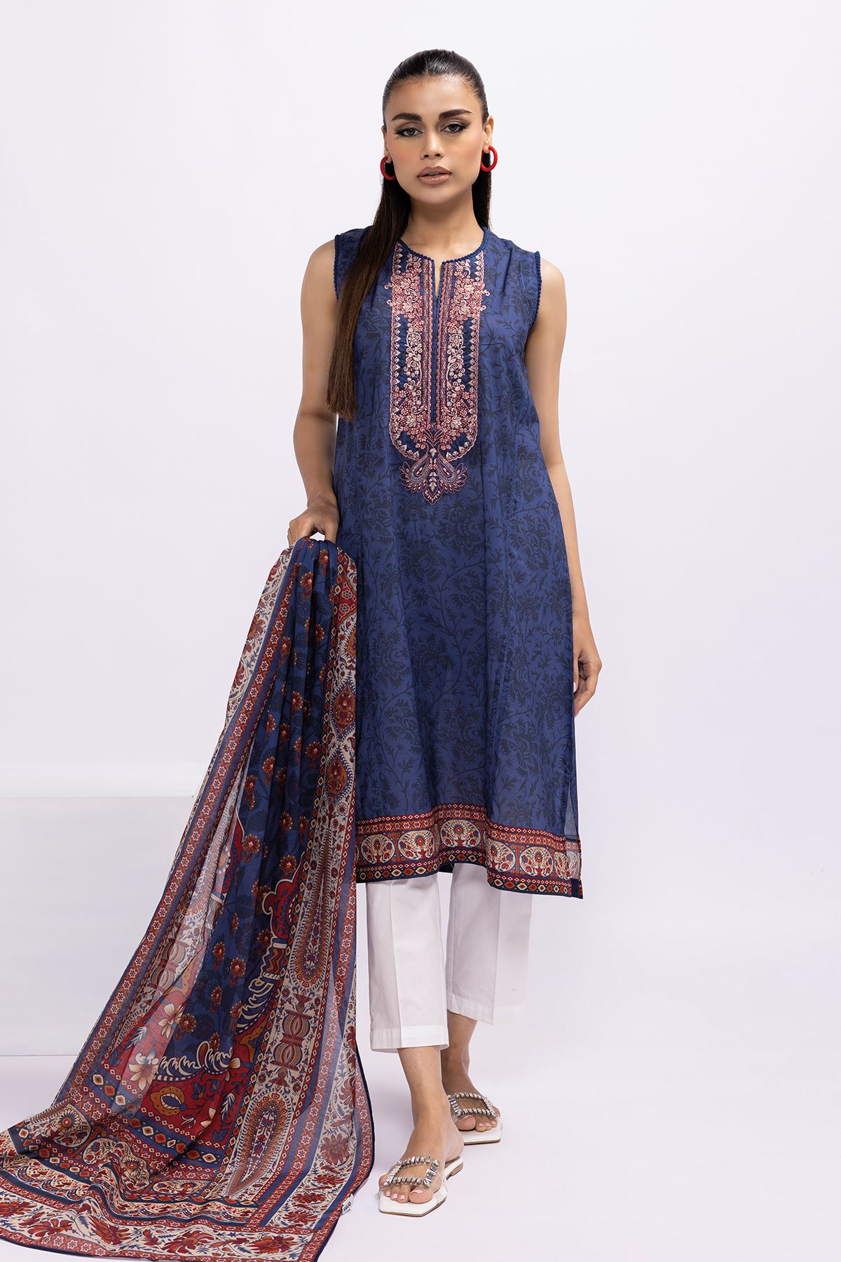 Printed Embroidered Lawn 2pc