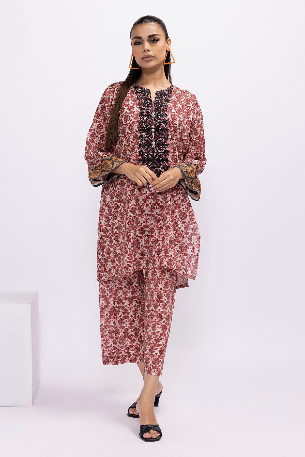 Printed Embroidered Lawn suit