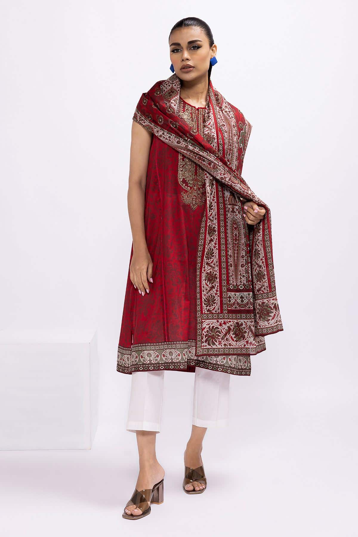 Printed Embroidered Lawn