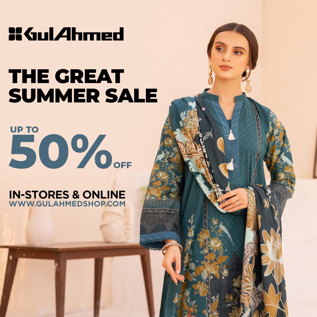 Unstitched sale of gul ahmed