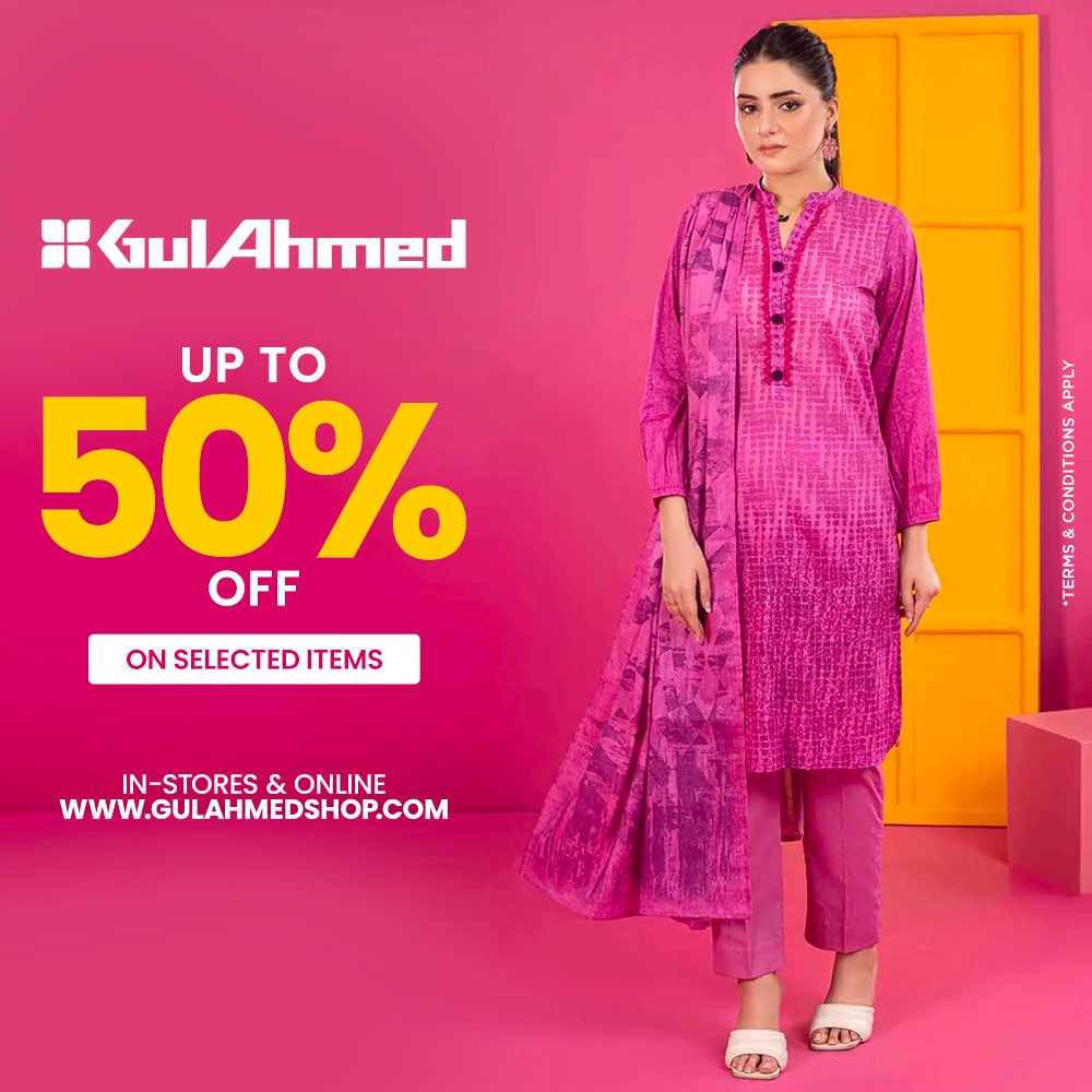 Gul ahmed sale on printed collection