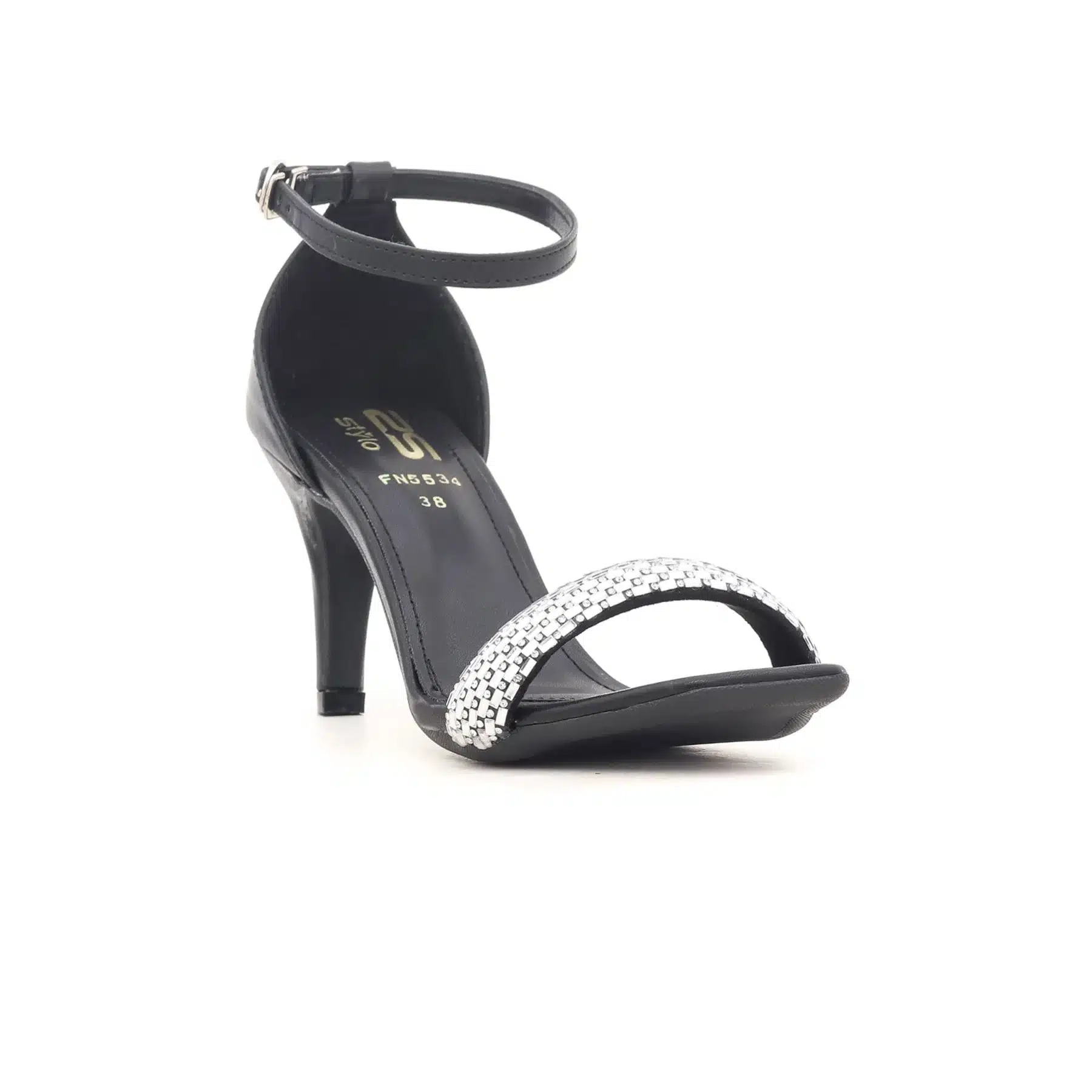 black fancy heel