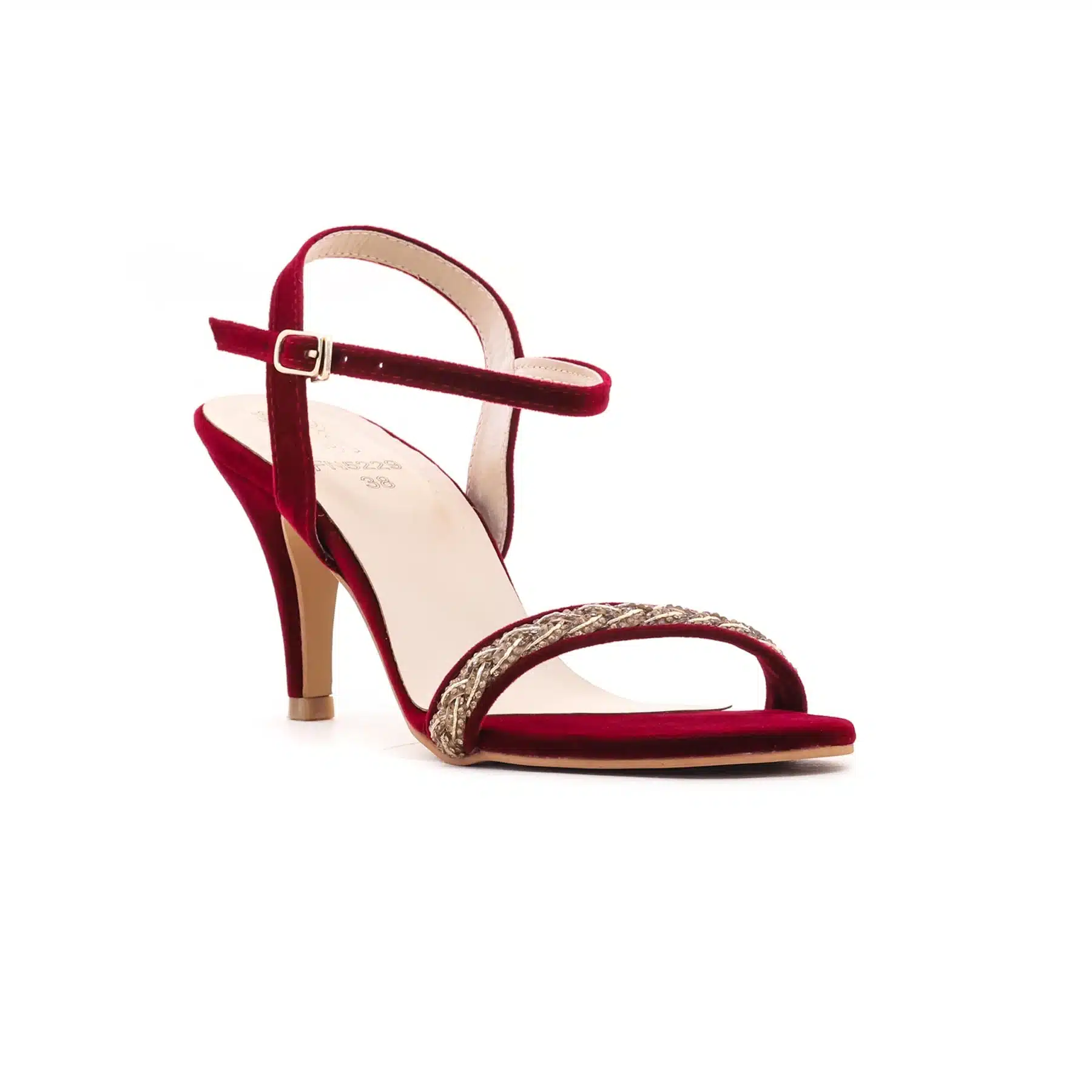 maroon fancy heel