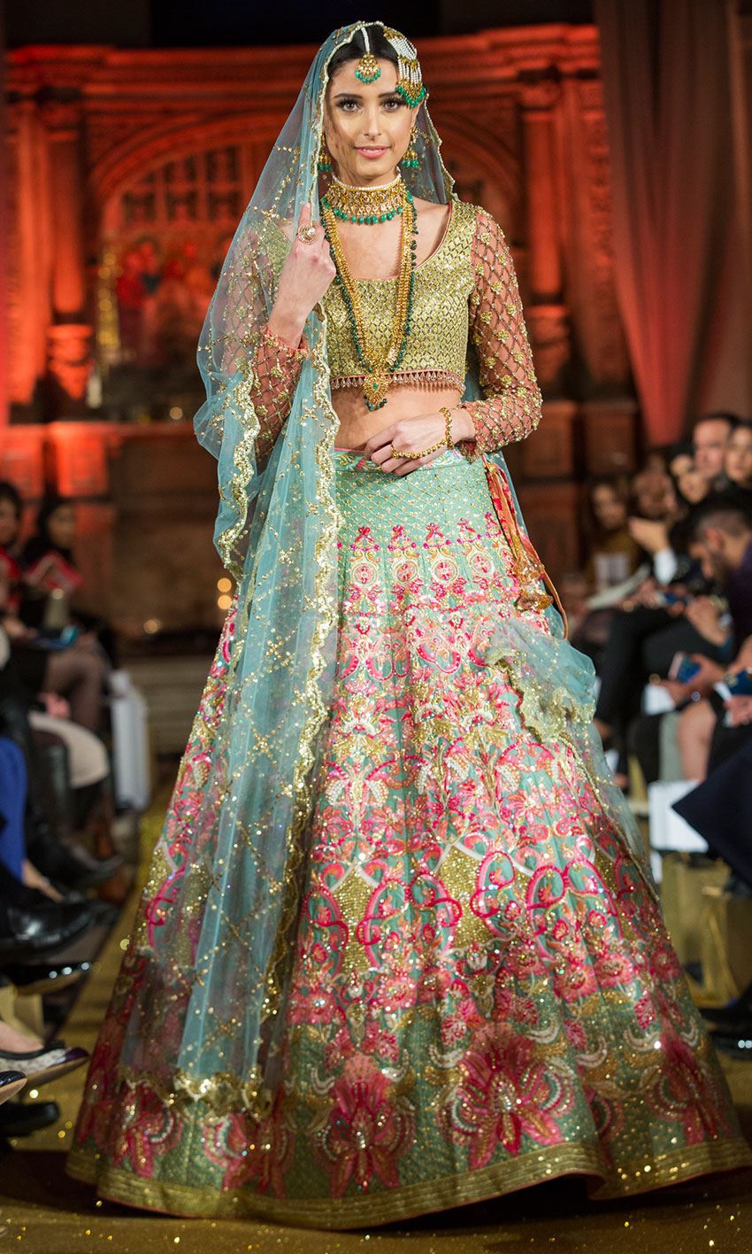 Latest Nomi Ansari Bridal Dresses Green color