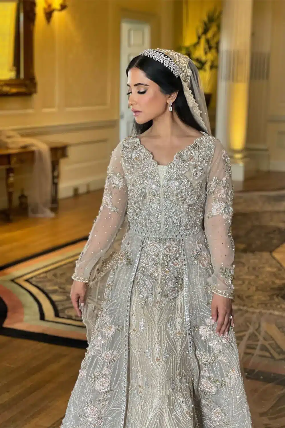 Latest Saira Rizwan Bridal Dresses Ivory color