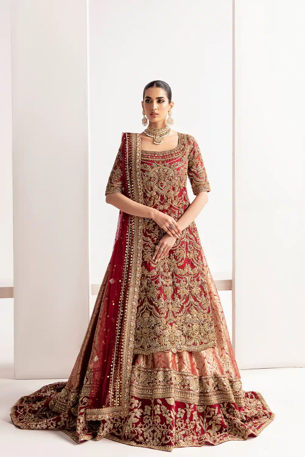 Latest Saira Rizwan Bridal Dresses Red color
