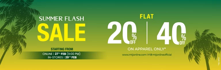 MTJ Summer Sale 2024 Flat 40% Off With Price