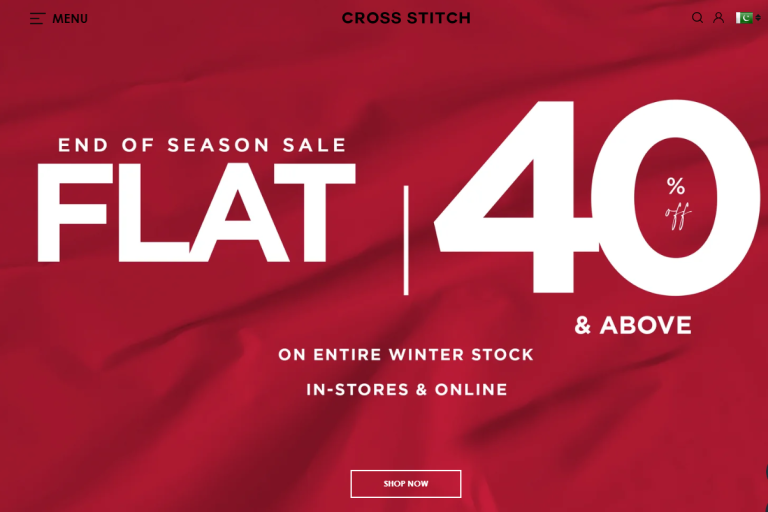 Cross Stitch End of Season Winter Sale 2024 Flat 50% Off